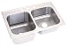Revere Waterford 33-by-22-by-11-by-8 Inch Double Bowl Stainless Steel Kitchen Sink
