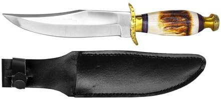 10.5" Hunting Knife - Faux Bone