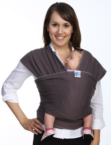 Moby Wrap Original 100% Cotton Solid Baby Carrier, Slate