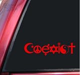 COEXIST - Promote Peace Vinyl Decal Sticker - Red