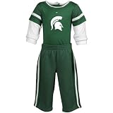 Nike Michigan State Spartans Infant Green Creeper & Fleece Sweatpants 2-Piece Gift Set