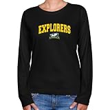 NCAA La Salle Explorers Ladies Logo Arch Long Sleeve Classic Fit T-shirt - Black