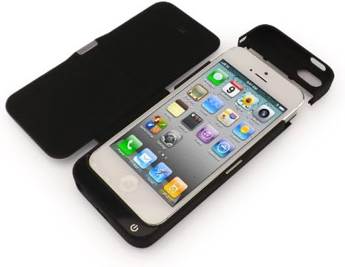 For Apple Iphone 5C 2200mah External Rechargeable Spare Backup Extended Battery Charger Pack Case Cover (Black)