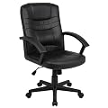 Kansas Executive Chair - Swivel Chair Armrests - PU Leather - Black