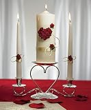 41JpKbedPWL. SL160  Flower of Love In Romantic Red Lighting Taper Candles