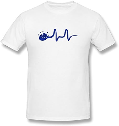 SusanMarket Men's Sperm Cotton Round Collar T Shirt,XL,White