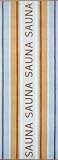 Saunatuch STEVEN Egeria 75x200 cm, Farbe: blau - beige - braun, Material: 550g/m², 100 % Baumwolle