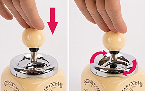 PANDA SUPERSTORECreative Fashion Retro Ceramic Ashtray Stainless Steel Ashtray With Cover B