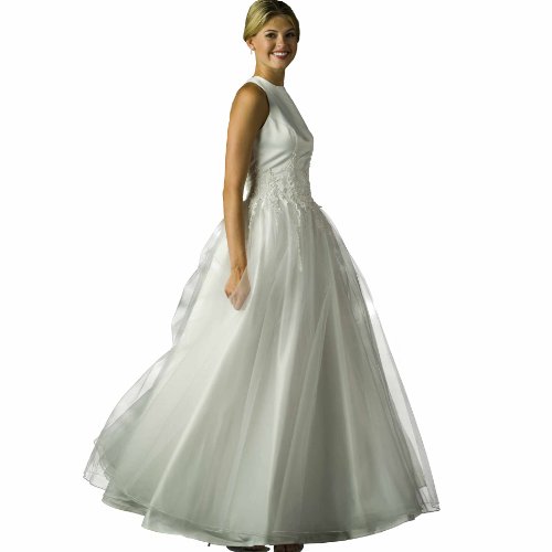 Wedding Dress Gown - White Beaded Bridal Gown, Informal Bridal Dress, Evening Dress by Sean Collection (B7977) White