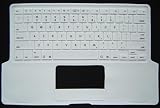 Rasfox White Preprint KeyBoard Silicone Shield For 13.3 MacBook(no-Leopard)