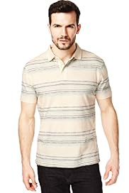 North Coast Pure Cotton Watercolour Multi-Striped Polo Shirt