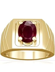 14K Yellow Gold Oval Cut Ruby Solitaire Ring