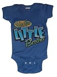 ROYAL BLUE "Im The Little Brother" Baby/Infant/Newborn Short Sleeve Onesie Creeper
