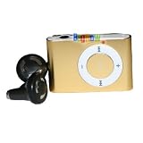 2GB Mini MP3 Player Clip Design (Gold) with 28" Lanyard