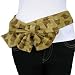 GOLDEN BEIGE ANIMAL PLUSH SOFT WIDE BOW CINCH BELT