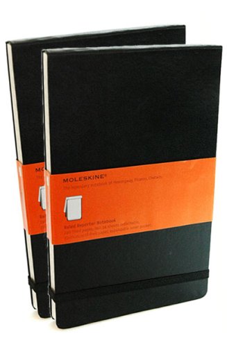 Moleskine Reporter, Large Ruled Notebook 2-Pack