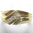 14K Yellow Gold Diamond Man's Ring