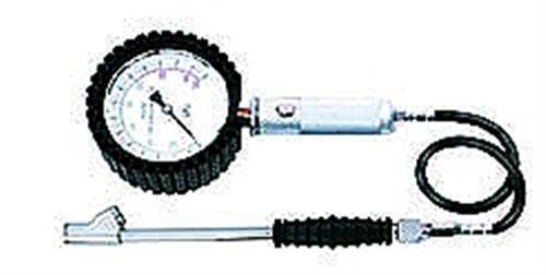 Dual Foot Truck Tire Gauge w/ Release Valve + 2' Hose