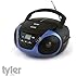 Tyler Portable Sport Stereo CD Player TAU101-BL with AM/FM Radio and Aux & Headphone Jack Line-In (Blue)