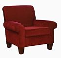 Carolina Cottage Upholstered Chenille Oxford Club Chair, Rust