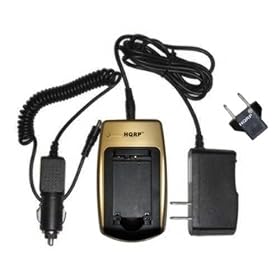 HQRP Battery Charger fits Canon PowerShot SD960 IS / SD960IS / SD 960 Digital Cameras/Camcorders plus Euro Plug Adapter