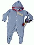 Organics for Kids gift set Hoody Romper 0-3 months Blue with Franck & Fischer baby rattle