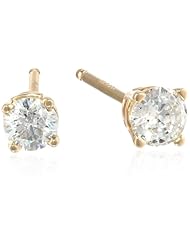 14k Gold Round-Cut Diamond (1/3 cttw, H-I Color, I1-I2 Clarity) Stud Earrings