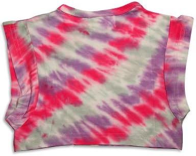 Celeb Kids - Little Girls Short Sleeve Tie Dye Top, Raspberry, Fuchsia 28890-3T