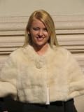 NATURAL PEARL MINK FUR CAPELET sz10 #3167