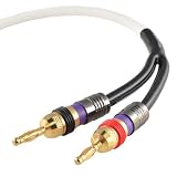 Mediabridge Ultra Series Pure Copper Speaker Cable - (12 Feet) - w/ Dual Gold Banana Tips (One Cable Included)
