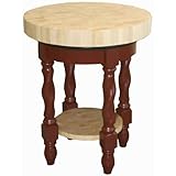 Chelsea Home Alton Twist Island W/ Revolving Top In Brown Maple