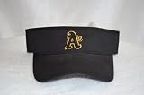 Oakland Athletics Black Visor Hat - As MLB Golf Cap