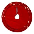 Sequined Mini Tree Skirt - Red (22")