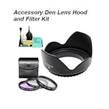 Pro EW-60C 58mm Hard Lens Hood & 3 (UV/FLD/CPL) Filter Set for Canon EF-S 1 ....