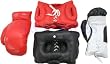 2 Head Gears with 2 Pairs of Boxing Gloves Red & Black Set