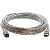 9 PIN/ 6PIN BILINGUAL FireWire 800 FireWire 400 Cable 15ft Clear
