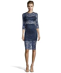 V-neck Short Faux-Leather Natural   Waistline Bandeau Neck Round Neck Cutout Lace Illusion Slit Sheer  Dress