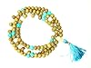 Sandalwood Turquoise 108 Prayer Beads for Meditation, Buddha Mala, Yoga Necklace