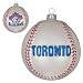 Toronto Blue Jays Glass Baseball Ornament