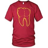 Wisdom Tooth Fine Jersey T-Shirt (Lemon Yellow), Red, L