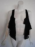 IMAGE OF Velvet womens brooklynne blak ruffle vest top S