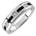 14kt White Gold Arty Onyx and Diamond Men's Wedding Band.