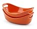 Rachael Ray Stoneware 12-Oz. Au Gratin Bubble and Brown Individuals, Set of 2, Orange