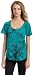 Lucky Brand Women's Butterfly Dreams Top,Tuscan Teal,L