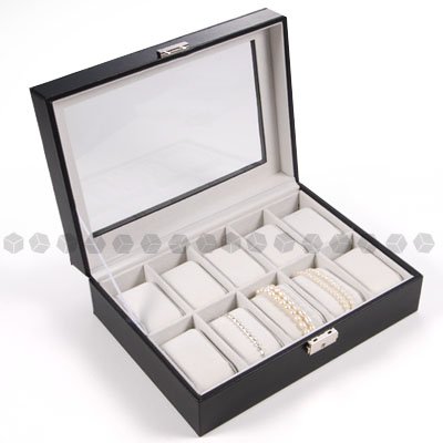 Produkt-Bild: Uhrenbox f&uuml;r 10 Uhren Uhrenkoffer Uhrenschatulle Box