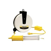 Reelcraft LD2040-163-2 Spring Driven Cord Reel with 40-Feet of 16/3 Cord and Fluorescent Light