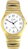 Limit 512301 Gents Gold Plated Expander Watch with White Date Dial