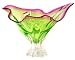 Murano Art Glass Cranberry Vase Footed Bowl C27