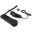 Black Built-in Motion Plus Remote + Nunchuck Controller For Wii + Silicone Case + Wrist Strap(NON-OEM) Black Built-in Motion Plus Remote + Nunchuck Controller For Wii + Silicone Case + Wrist Strap(NON-OEM)