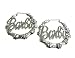 NICKI MINAJ BARBIE Hollow Bamboo Pincatch Earrings Silver